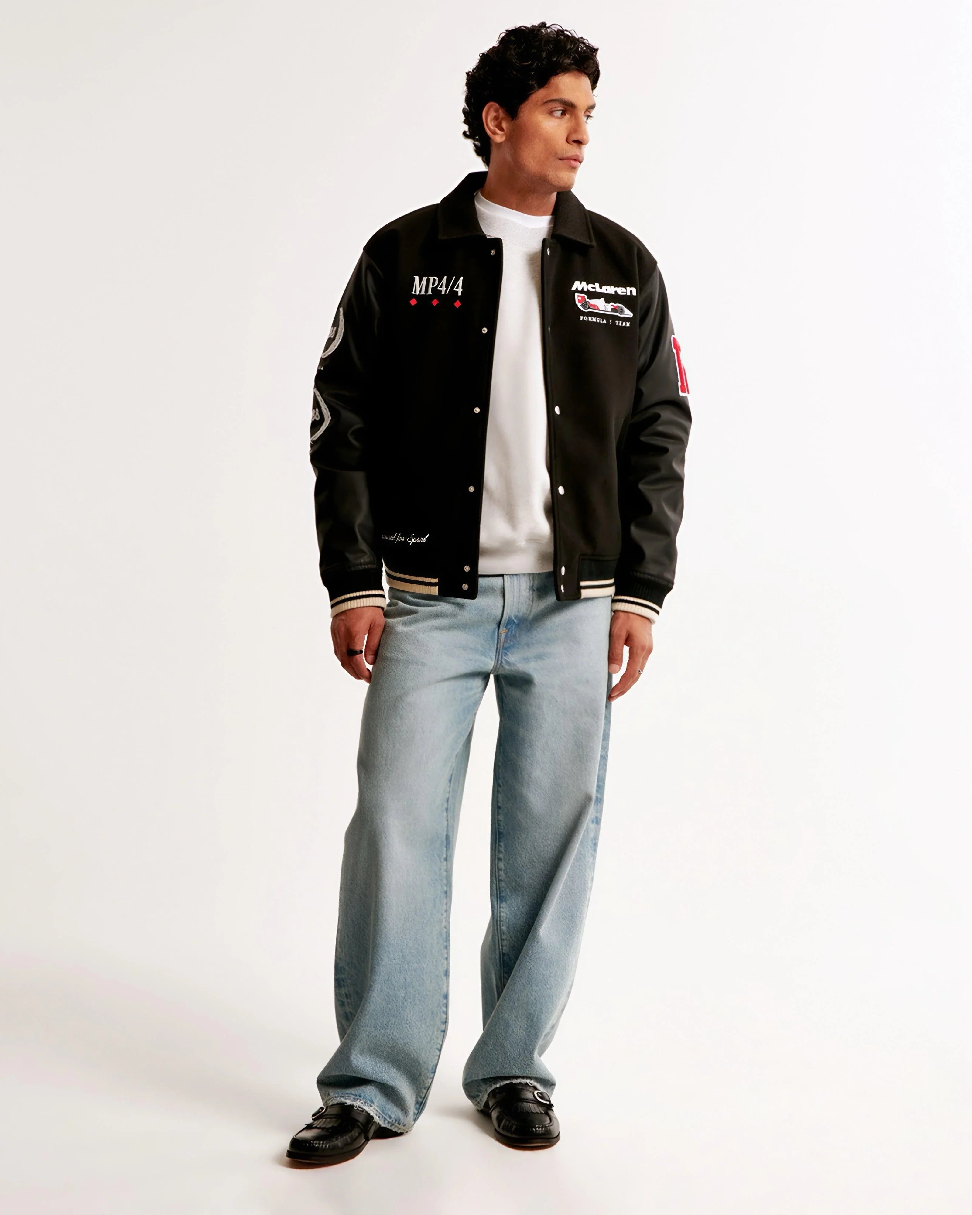 Jaqueta McLaren F1 Vintage Moletom + Couro