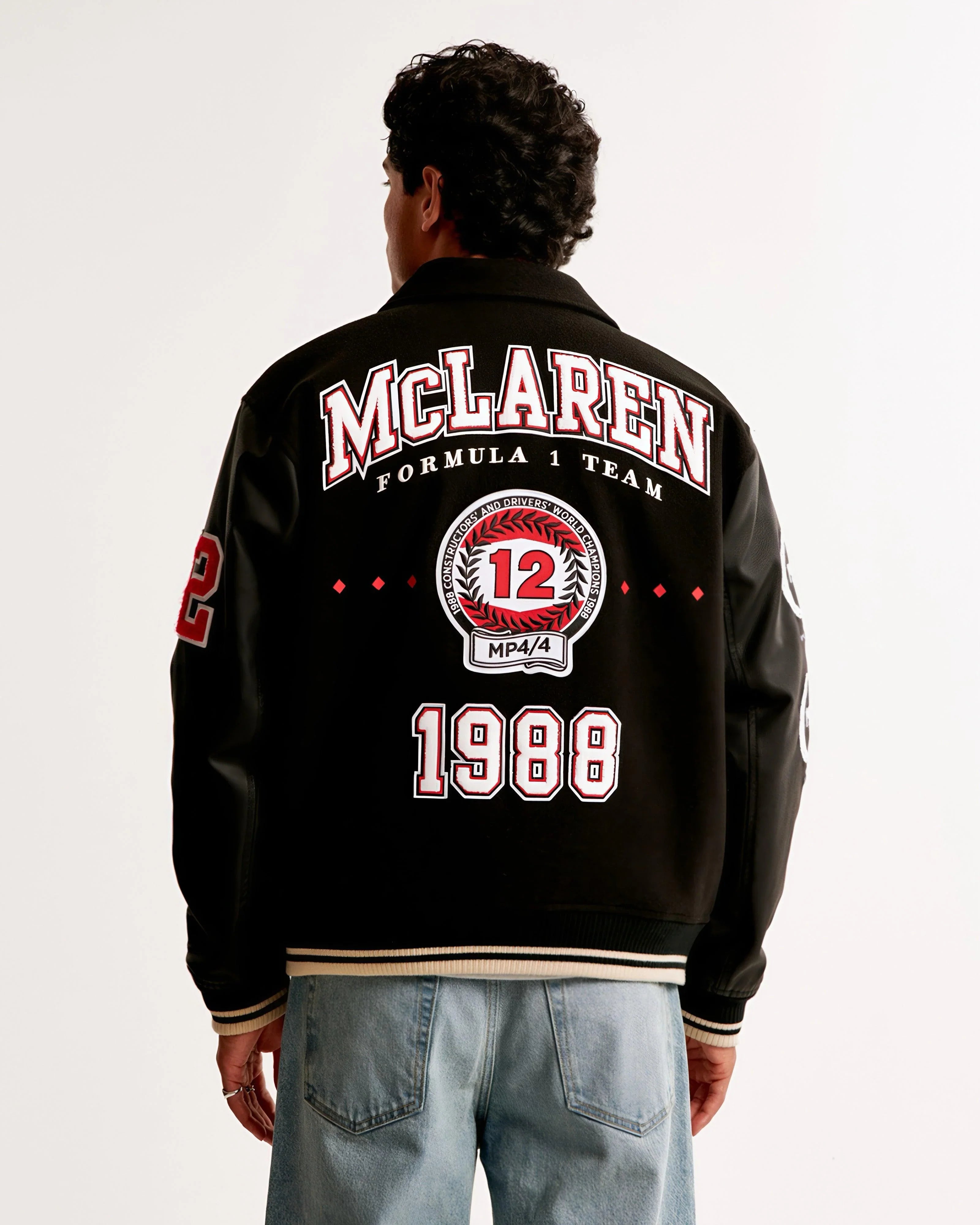 Jaqueta McLaren F1 Vintage Moletom + Couro
